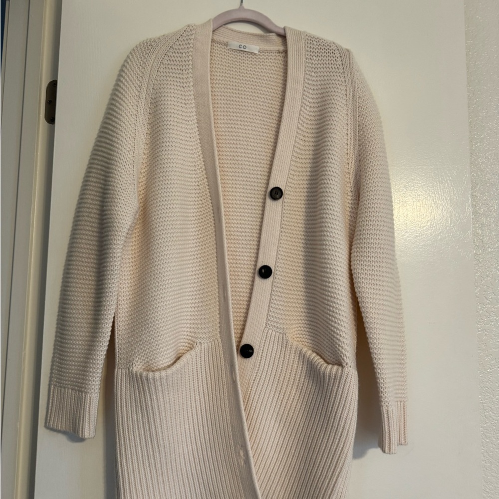 CO Cream Button-Up Women Sweater LUXURY